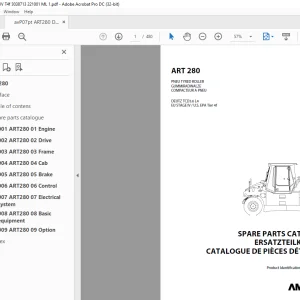 AMMANN ART 280 PNEU TYRED ROLLER PARTS MANUAL 3038713 PDF