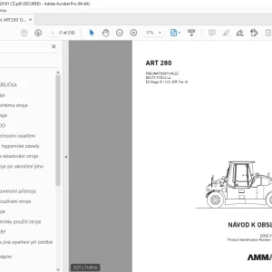 AMMANN ART 280 PNEUMATIKOVÝ VÁLEC NÁVOD K OBSLUZE PDF