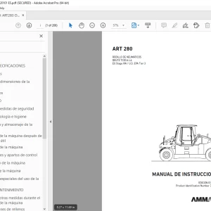 AMMANN ART 280 РУКОВОДСТВО ПО ОБСЛУЖИВАНИЮ 3021981 PDF