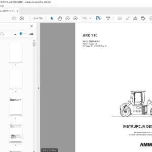 AMMANN ARX 110 WALEC TANDEMOWY INSTRUKCJA OBSŁUGI 3010129 PDF