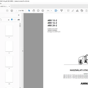 AMMANN ARX 12-2 ARX 16-2 ARX 20-2 KUBOTA D1105-EF07 HASZNÁLATI UTASÍTÁS PDF
