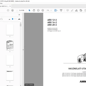 AMMANN ARX 12-2 ARX 16-2 ARX 20-2 HASZNÁLATI UTASÍTÁS PDF