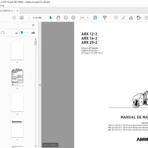 AMMANN ARX 12-2 ARX 16-2 ARX 20-2 RODILLO DE TÁNDEM MANUAL DE MANEJO PDF