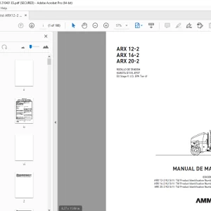 AMMANN ARX 12-2 ARX 16-2 ARX 20-2 RODILLO DE TÁNDEM MANUAL DE MANEJO PDF