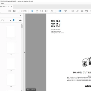 AMMANN ARX 12-2 ARX 16-2 ARX 20-2 ROULEAU TANDEM MANUEL D'UTILISATION PDF