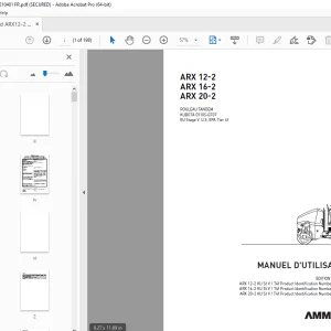 AMMANN ARX 12-2 ARX 16-2 ARX 20-2 ROULEAU TANDEM MANUEL D'UTILISATION PDF