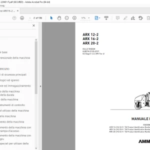 AMMANN ARX 12-2 ARX 16-2 ARX 20-2 RULLO TANDEM MANUALE D’USO PDF