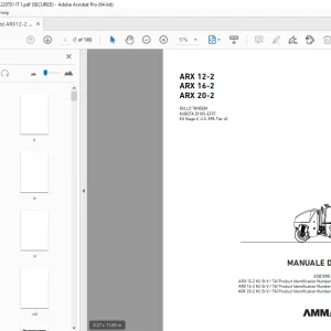 AMMANN ARX 12-2 ARX 16-2 ARX 20-2 RULLO TANDEM MANUALE D’USO PDF