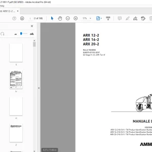 AMMANN ARX 12-2 ARX 16-2 ARX 20-2 RULLO TANDEM MANUALE D’USO PDF