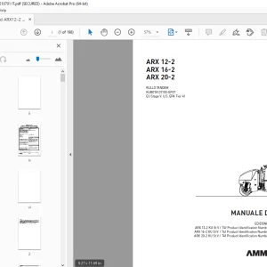 AMMANN ARX 12-2 ARX 16-2 ARX 20-2 RULLO TANDEM MANUALE D’USO PDF