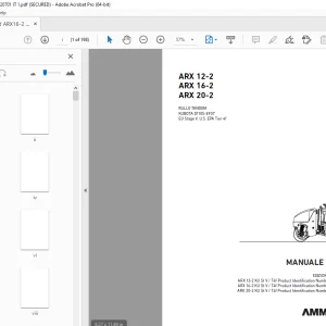 AMMANN ARX 12-2 ARX 16-2 ARX 20-2 RULLO TANDEM MANUALE D’USO PDF