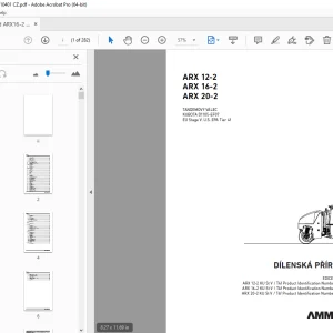 AMMANN ARX 12-2 ARX 16-2 ARX 20-2 TANDEMOVÝ VÁLEC DÍLENSKÁ PŘÍRUČKA PDF