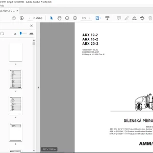 AMMANN ARX 12-2 ARX 16-2 ARX 20-2 TANDEMOVÝ VÁLEC DÍLENSKÁ PŘÍRUČKA PDF