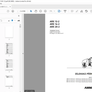 AMMANN ARX 12-2 ARX 16-2 ARX 20-2 TANDEMOVÝ VÁLEC DÍLENSKÁ PŘÍRUČKA PDF