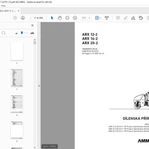 AMMANN ARX 12-2 ARX 16-2 ARX 20-2 TANDEMOVÝ VÁLEC DÍLENSKÁ PŘÍRUČKA PDF