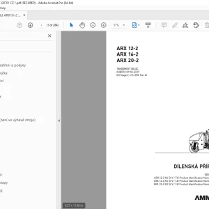 AMMANN ARX 12-2 ARX 16-2 ARX 20-2 TANDEMOVÝ VÁLEC DÍLENSKÁ PŘÍRUČKA PDF