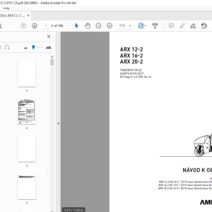 AMMANN ARX 12-2 ARX 16-2 ARX 20-2 TANDEMOVÝ VÁLEC NÁVOD K OBSLUZE PDF