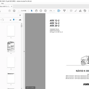 AMMANN ARX 12-2 ARX 16-2 ARX 20-2 TANDEMOVÝ VÁLEC NÁVOD K OBSLUZE PDF