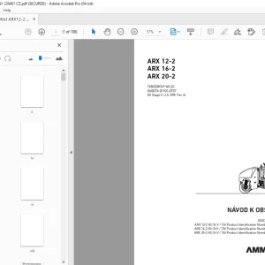 AMMANN ARX 12-2 ARX 16-2 ARX 20-2 TANDEMOVÝ VÁLEC NÁVOD K OBSLUZE PDF