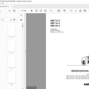 AMMANN ARX 12-2 ARX 16-2 ARX 20-2 TANDEMWALZE KUBOTA BEDIENUNGSANLEITUNG PDF