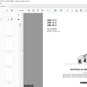 AMMANN ARX 12-2 ARX 16-2 ARX 20-2 WALEC TANDEMOWY INSTRUKCJA OBSŁUGI PDF