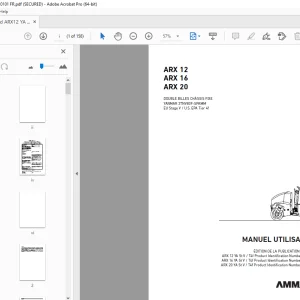 AMMANN ARX 12 ARX 16 ARX 20 DOUBLE BILLES CHÂSSIS FIXE MANUEL UTILISATEUR PDF