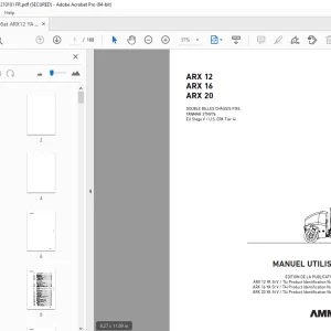AMMANN ARX 12 ARX 16 ARX 20 DOUBLE BILLES CHÂSSIS FIXE MANUEL UTILISATEUR PDF