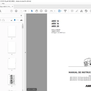 AMMANN ARX 12 ARX 16 ARX 20 RODILLO TÁNDEM MANUAL DE INSTRUCCIONES PDF