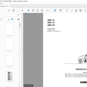 AMMANN ARX 12 ARX 16 ARX 20 RULLO TANDEM MANUALE D‘USO PDF