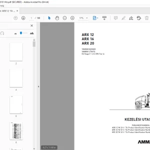 AMMANN ARX 12 ARX 16 ARX 20 TANDEM HENGER KEZELÉSI UTASÍTÁS PDF