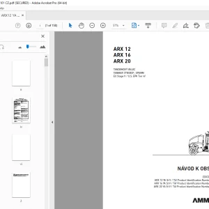 AMMANN ARX 12 ARX 16 ARX 20 TANDEMOVÝ VÁLEC NÁVOD K OBSLUZE PDF