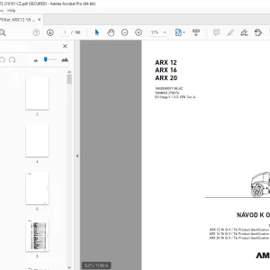 AMMANN ARX 12 ARX 16 ARX 20 TANDEMOVÝ VÁLEC NÁVOD K OBSLUZE PDF
