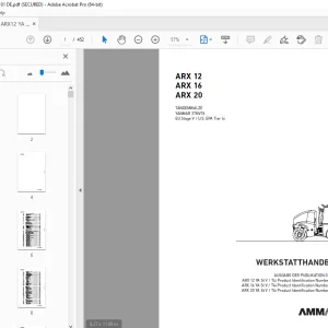 AMMANN ARX 12 ARX 16 ARX 20 TANDEMWALZE WERKSTATTHANDBUCH PDF