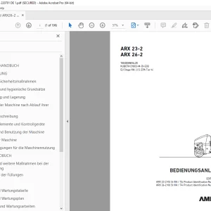 AMMANN ARX 23-2 ARX 26-2 BEDIENUNGSANLEITUNG PDF