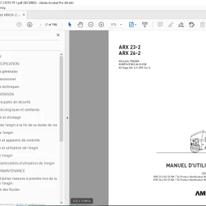 AMMANN ARX 23-2 ARX 26-2 MANUEL D'UTILISATION PDF