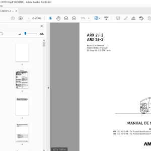AMMANN ARX 23-2 ARX 26-2 RODILLO DE TÁNDEM MANUAL DE MANEJO PDF