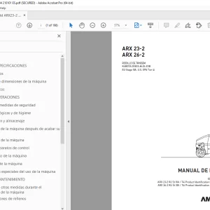 AMMANN ARX 23-2 ARX 26-2 RODILLO DE TÁNDEM MANUAL DE MANEJO PDF