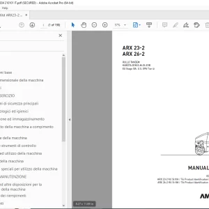 AMMANN ARX 23-2 ARX 26-2 RULLO TANDEM MANUALE D’USO PDF