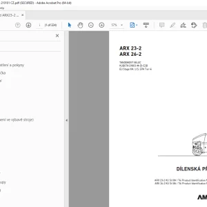 AMMANN ARX 23-2 ARX 26-2 TANDEMOVÝ VÁLEC DÍLENSKÁ PŘÍRUČKA PDF
