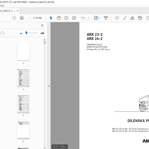 AMMANN ARX 23-2 ARX 26-2 TANDEMOVÝ VÁLEC DÍLENSKÁ PŘÍRUČKA PDF