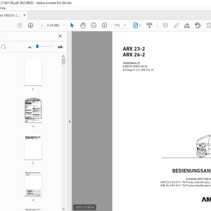 AMMANN ARX 23-2 ARX 26-2 TANDEMWALZE BEDIENUNGSANLEITUNG PDF