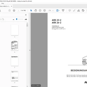 AMMANN ARX 23-2 ARX 26-2 TANDEMWALZE BEDIENUNGSANLEITUNG PDF