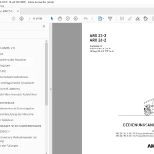 AMMANN ARX 23-2 ARX 26-2 TANDEMWALZE BEDIENUNGSANLEITUNG PDF