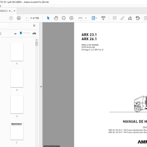 AMMANN ARX 23.1 ARX 26.1 RODILLO DE TÁNDEM MANUAL DE MANEJO PDF