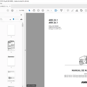 AMMANN ARX 23.1 ARX 26.1 RODILLO DE TÁNDEM MANUAL DE MANEJO PDF