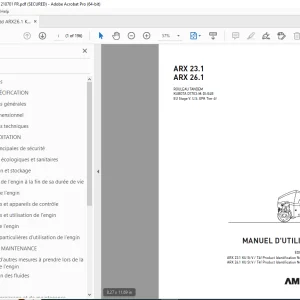 AMMANN ARX 23.1 ARX 26.1 ROULEAU TANDEM MANUEL PDF