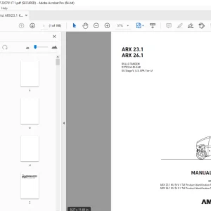 AMMANN ARX 23.1 ARX 26.1 RULLO TANDEM MANUALE D’USO PDF