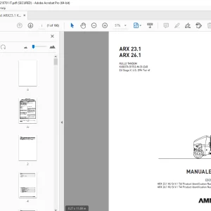 AMMANN ARX 23.1 ARX 26.1 RULLO TANDEM MANUALE D’USO PDF