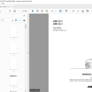 AMMANN ARX 23.1 ARX 26.1 RULLO TANDEM MANUALE D’USO PDF
