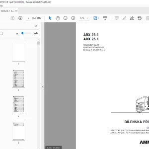 AMMANN ARX 23.1 ARX 26.1 TANDEMOVÝ VÁLEC DÍLENSKÁ PŘÍRUČKA PDF